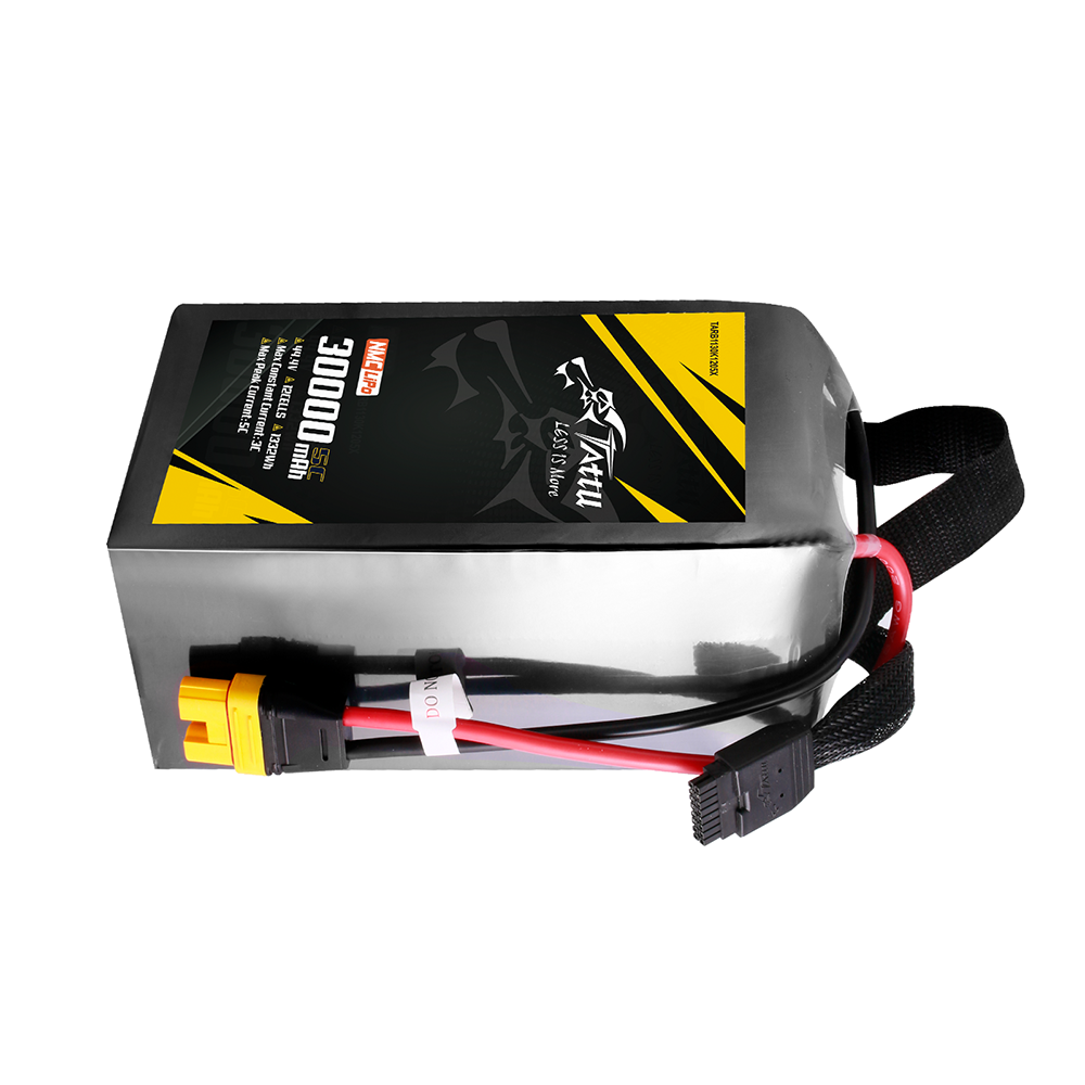 TATTU Semi-solid State 30000mAh 5C 44.4V 12S1P Lipo Battery Pack with AS150U-F