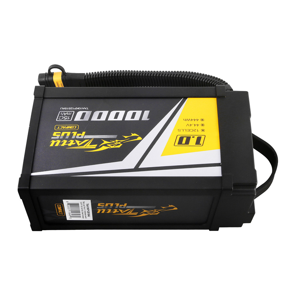 Tattu Plus 1.0 Compact Version 10000mAh 44.4V 15C 12S1P Lipo Smart Battery Pack with AS150UPlug