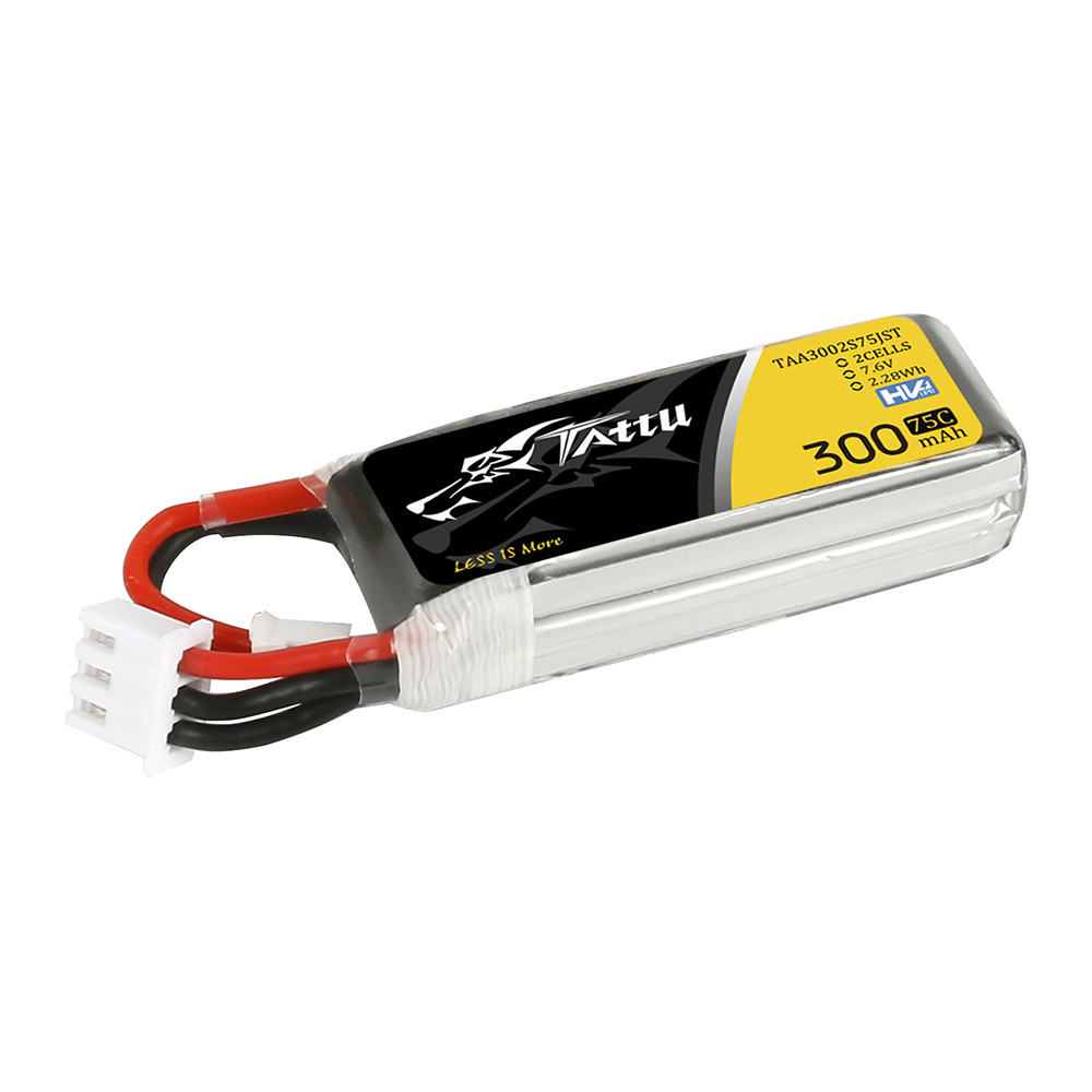 Tattu 300mAh 2S 75C 7.6V Lipo Battery Pack with JST-PHR Plug - Image 3