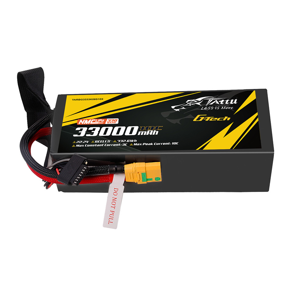 Tattu Semi-solid State 330Wh/kg 33000mAh 10C 22.2V 6S1P G-Tech Lipo Battery Pack with XT90-S plug