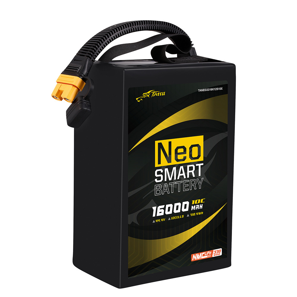 Tattu NEO Compact 16000mAh 44.4V 10C 12S1P Smart Battery with AS150U-F Plug