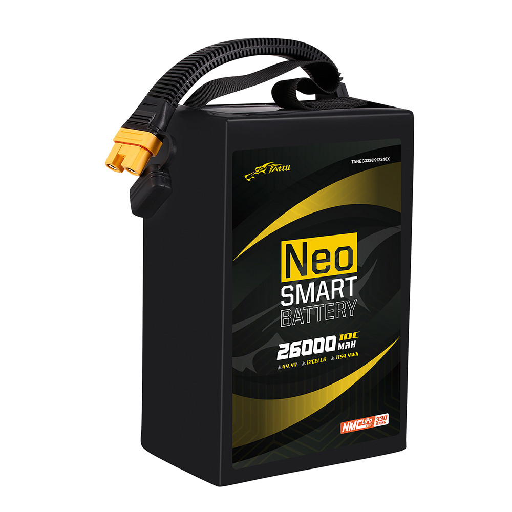 Tattu NEO Compact 26000mAh 44.4V 10C 12S1P Smart Battery with AS150U-F Plug