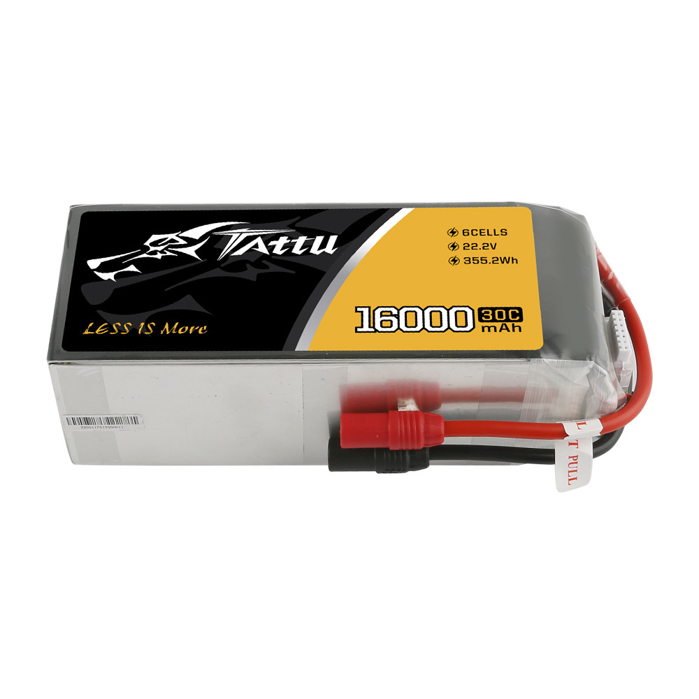 Tattu 16000mAh 6S 30C 22.2V Lipo Battery Pack with AS150+AS150 Plug