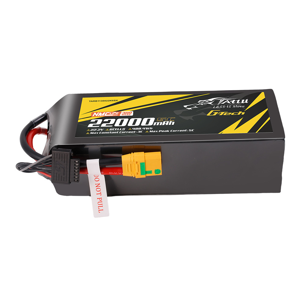 Tattu Semi-solid State 300Wh/kg 22000mAh 10C 22.2V 6S1P G-Tech Lipo Battery Pack with XT90S-F