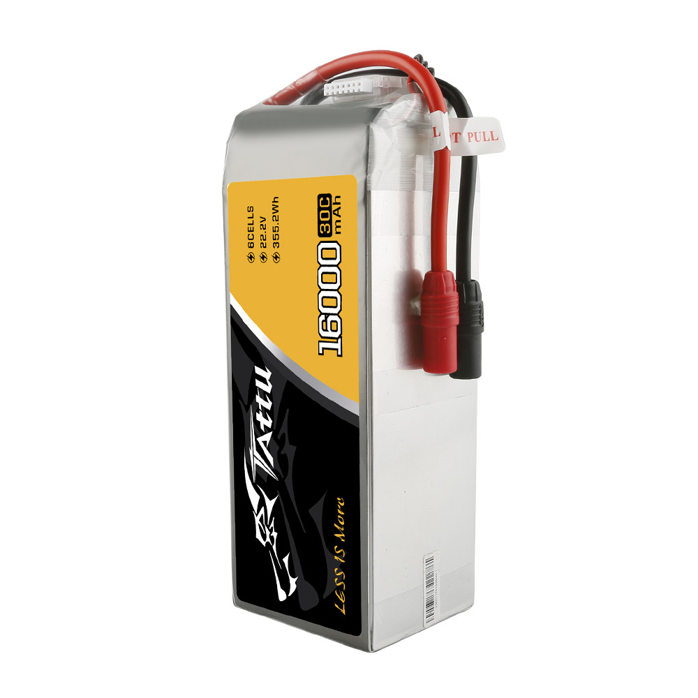 Tattu 16000mAh 6S 30C 22.2V Lipo Battery Pack with AS150+AS150 Plug - Image 2