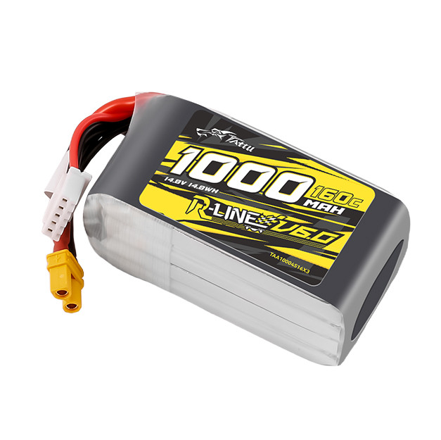 Tattu 1000mAh 4S 160C 14.8V R-Line Version 6.0 Lipo Battery Pack with XT30 Plug - Image 3