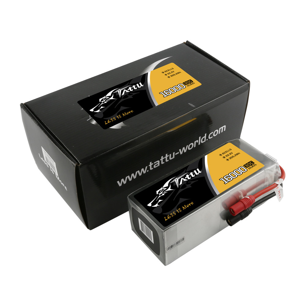 Tattu 16000mAh 6S 30C 22.2V Lipo Battery Pack with AS150+AS150 Plug - Image 3