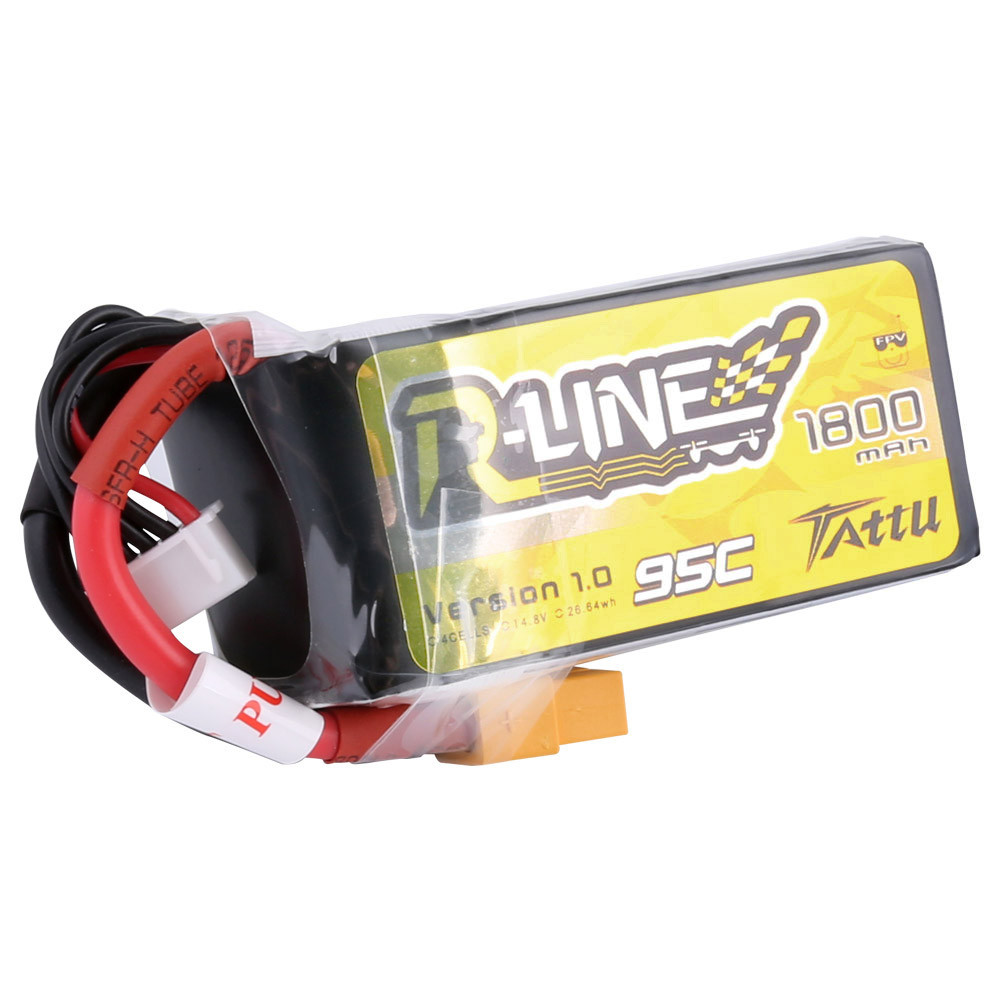 Tattu 1800mah 4S 95C R-Line Lipo Battery with XT60 Plug - Image 2